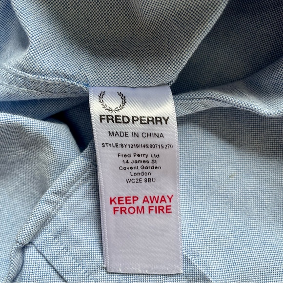 Kids Classic Fred Perry Button Down 👔 - Picture 6 of 6